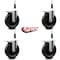 Service Caster 6'' Phenolic Swivel 7/8'' Expanding Stem Caster Set Total Lock Brake, 4PK SCC-EXTTL20S615-PHS-78-4 - alternate 3